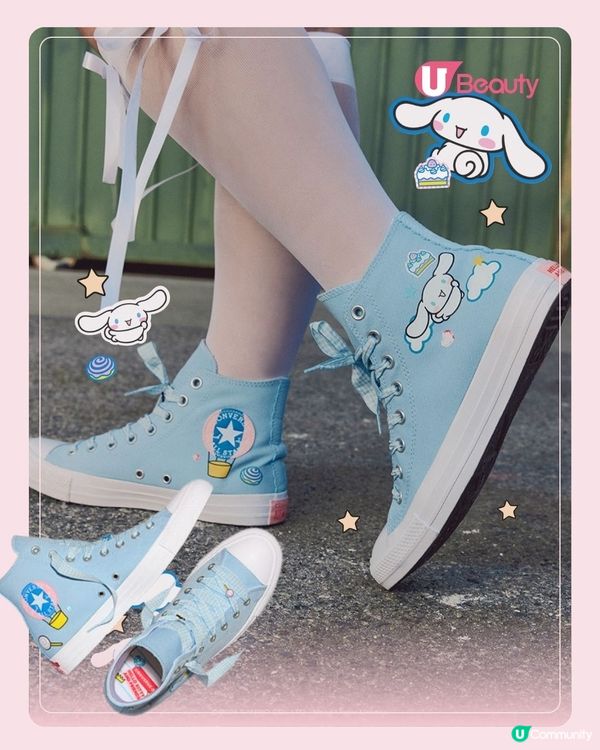 Converse x Hello Kitty夢幻聯名 必搶Swarovski水晶款 ！Sanrio 全員出動                                    