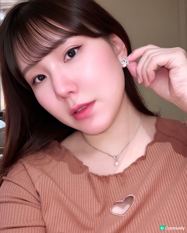 珍珠控表示：頸鏈耳環太靚啦！😍 ✨