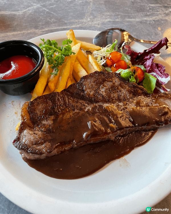 朗豪坊最頂層食下午茶，平靚正，地方寬敞，薄牛扒係有質素，$8...