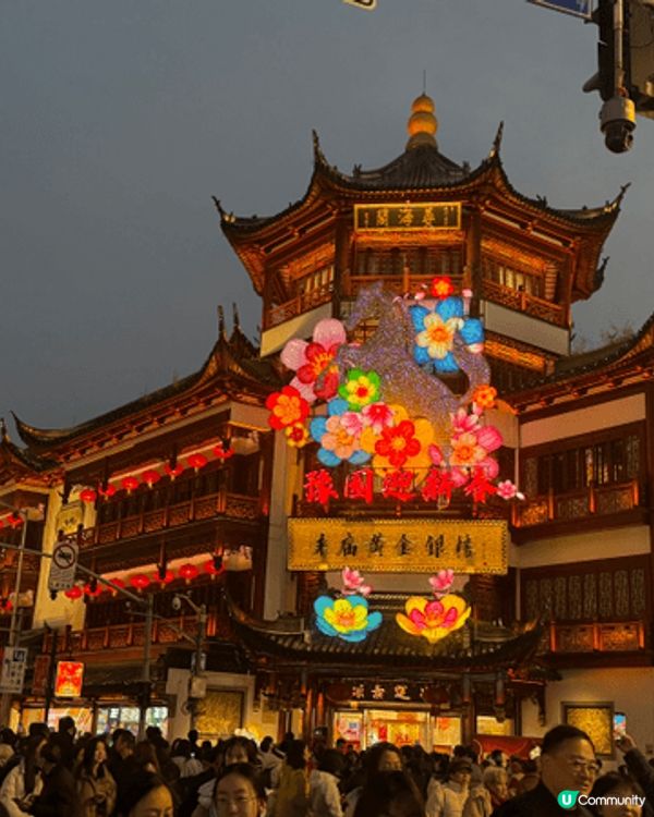 上海豫園以及city walk, 感受藝術氛圍，夜景很美麗