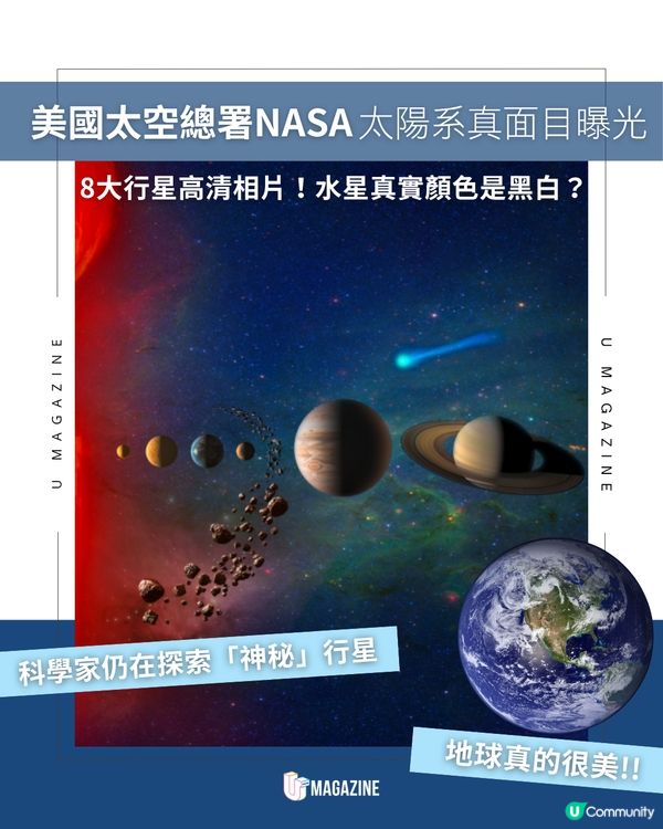 美國太空總署NASA八大行星高清相片🌍