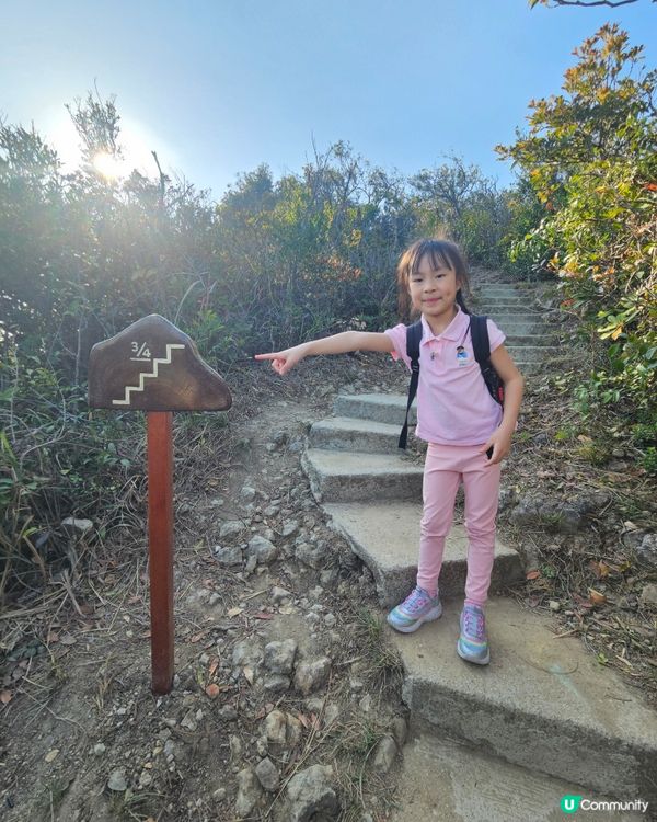 西高山連6歲囡囡都行到。個半鐘就上到山頂，沿途好多風景打卡位...