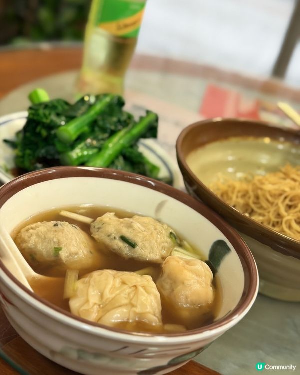 佐敦沾仔記!經典鮮蝦雲吞+鯪魚球撈麵 