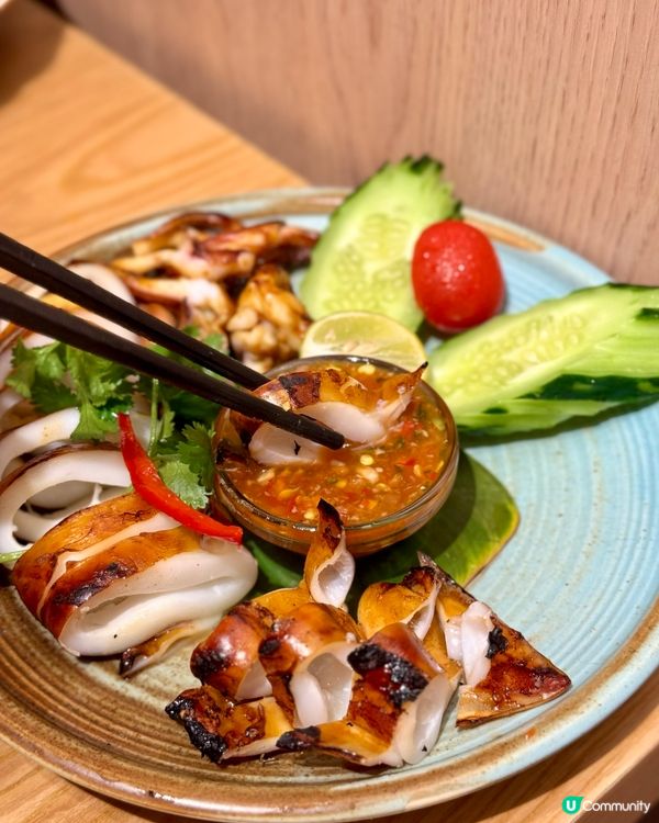 灣仔米芝蓮大廚泰菜 必食烤魷魚