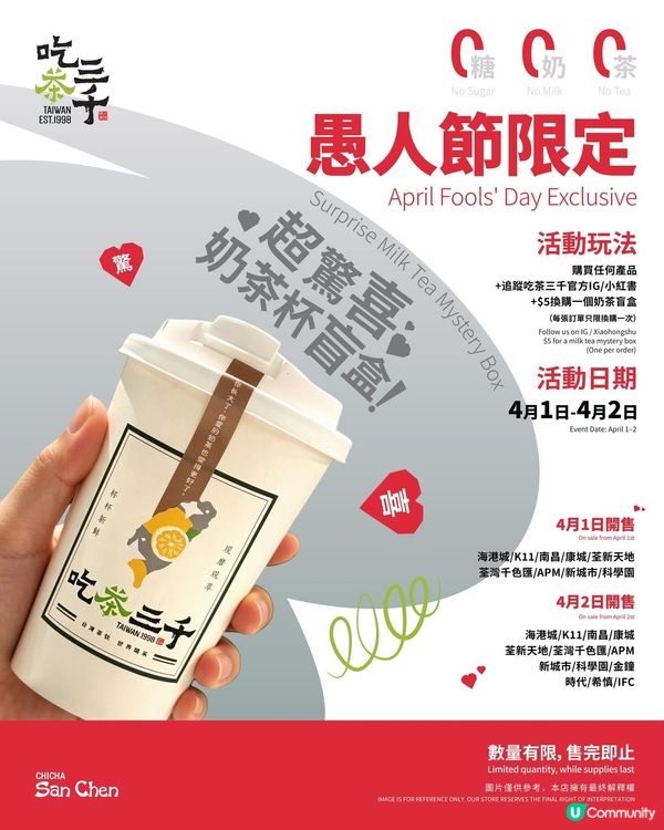 著數情報：奶茶杯盲盒$5換購