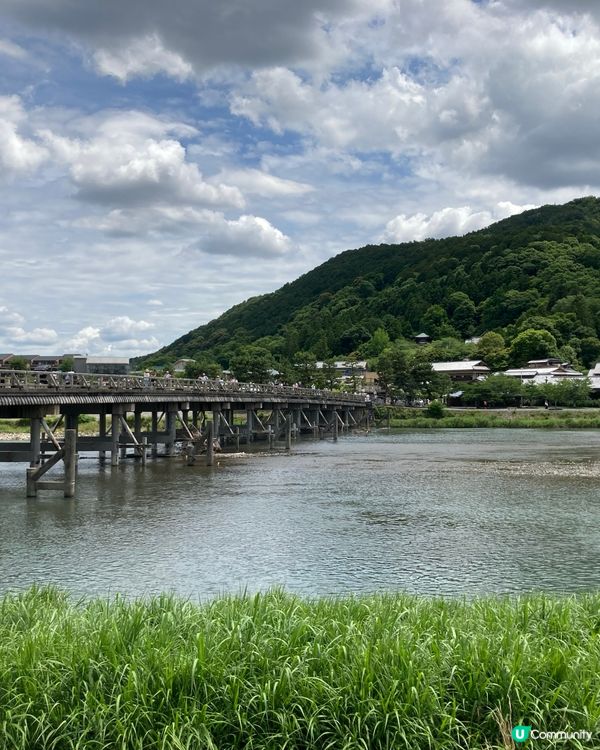 嵐山吸綠🌿🌊渡月橋打卡📸