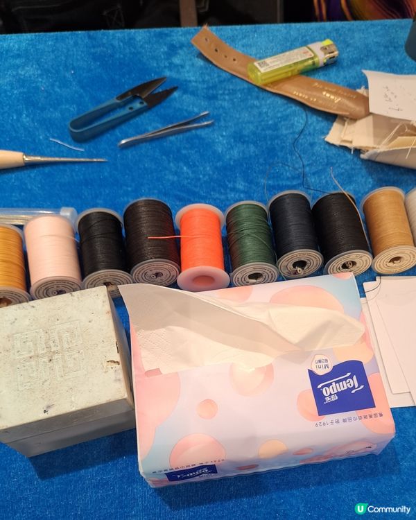 自製皮革御守！🪡🧵✨