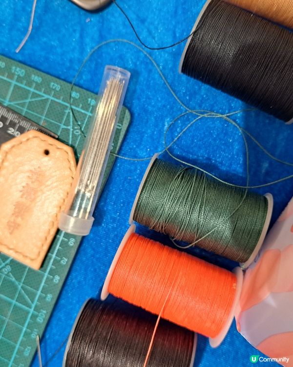 自製皮革御守！🪡🧵✨