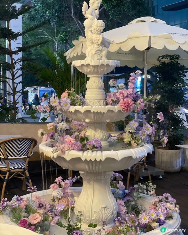 🌸 萬象城變身南法！浪漫花花餐廳📸