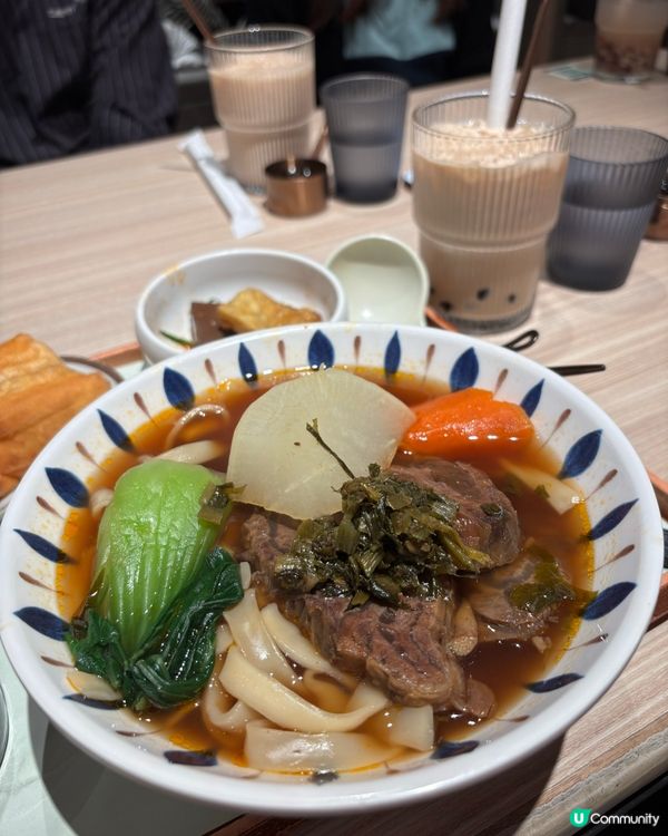 茶木$99超值牛肉麵套餐，有麵、有珍奶、還有驚喜甜點