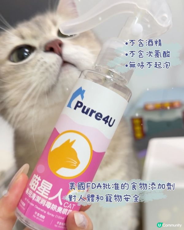 貓奴必備！喵星人專用消毒除臭噴霧！🐈🧼