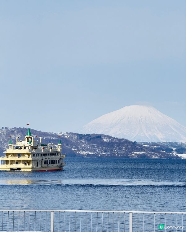 日本洞爺湖和羊蹄山 洞爺湖為火山口湖，有溫泉花火；羊蹄山形似...