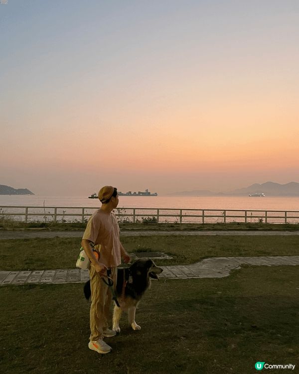 數碼港海濱公園～因為靚景靚地！勁舒服，毛孩去廁所都特別順暢❤...