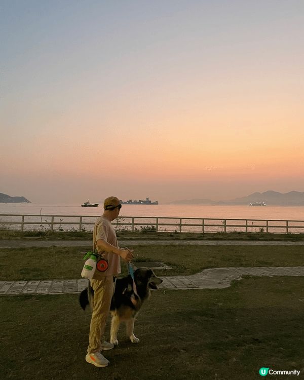 數碼港海濱公園～因為靚景靚地！勁舒服，毛孩去廁所都特別順暢❤...