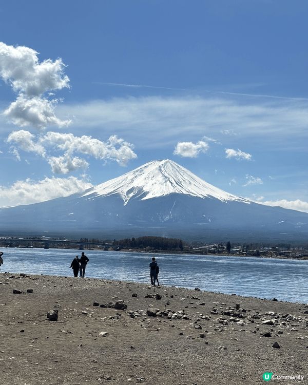 去日本富士山河口湖打卡影相真係超靚，雖然有點兒多人，但望住個...