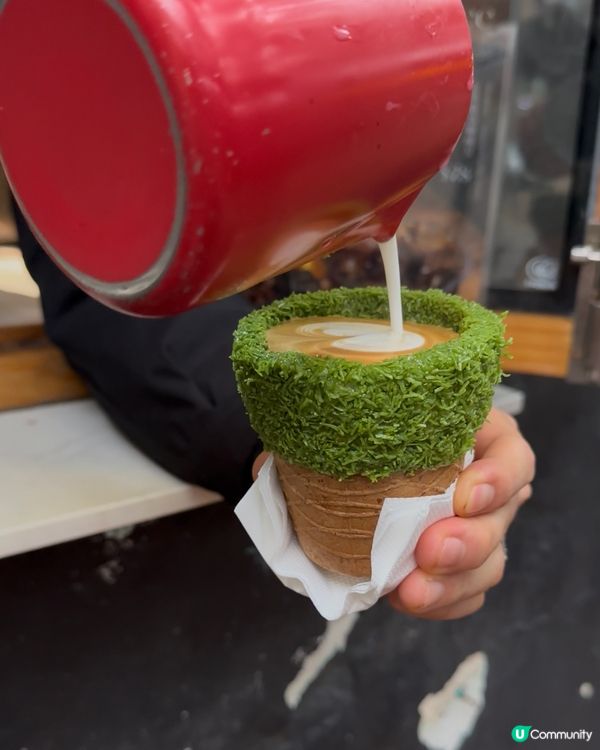 開心果甜筒咖啡☕️😍 澳門風味咖啡！