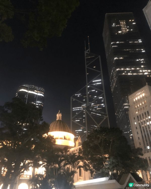 美麗中環商業區夜景和海濱摩天輪 #長隆放電假期