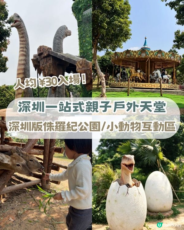 人均 ¥30入場！深圳一站式親子戶外天堂！深圳版侏羅紀公園/小動物互動區！
