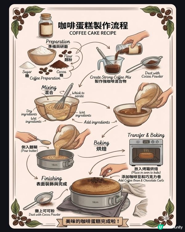 咖啡味海棉蛋糕