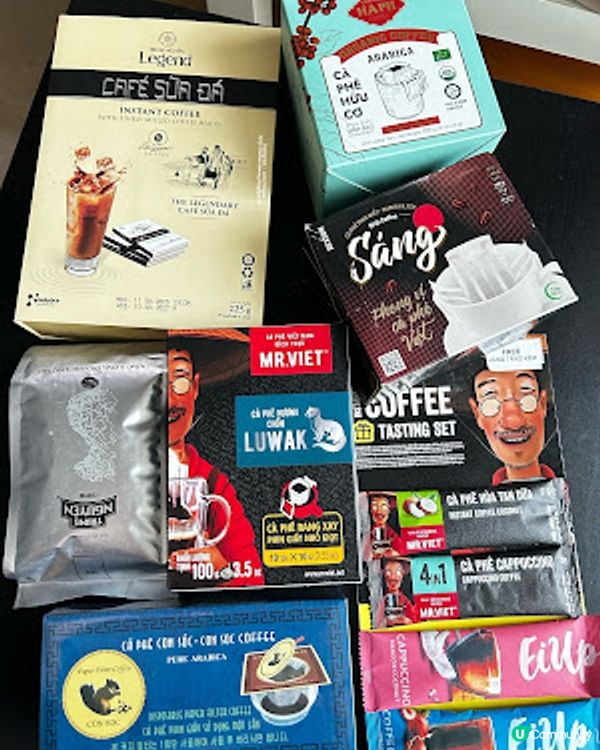 【越南手信】越南貓屎咖啡 ， 越南河粉 ♥ 芒果乾 ♥ 腰果 ♥ 越南檸檬葉雞絲乾 ♥ 肉鬆脆米餅 ♥ MUJI 限定帆布袋
