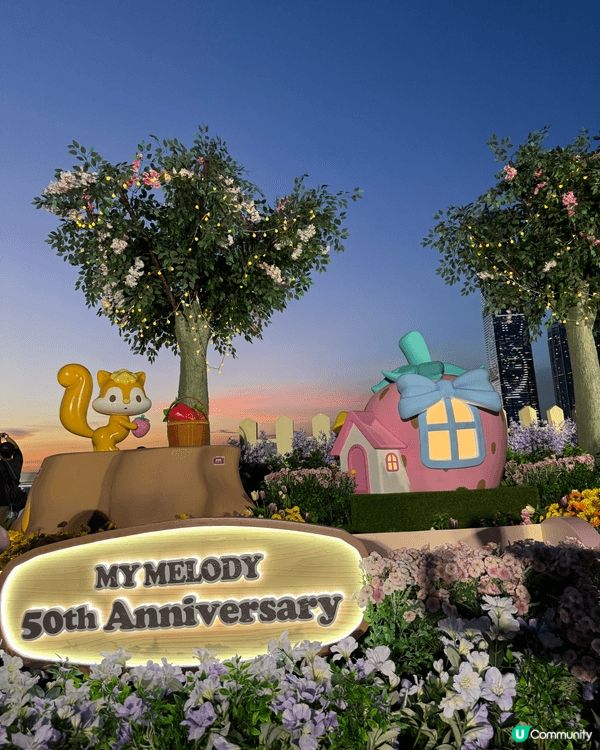 這些照片是在尖沙咀拍攝的，記錄了My Melody 50周年...