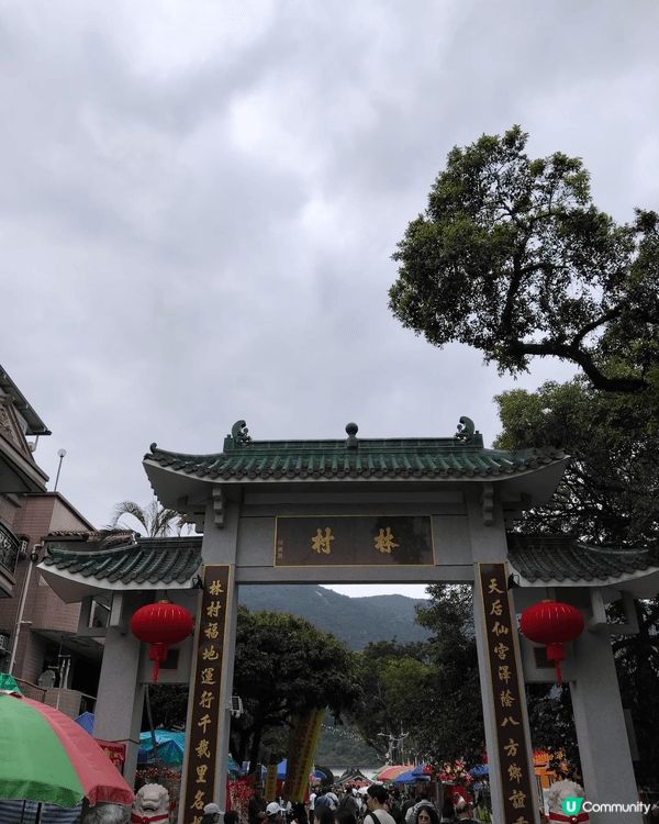 農曆新年去林村打卡，拋宝碟，許願樹，，非常有新年氣氛#Chi...