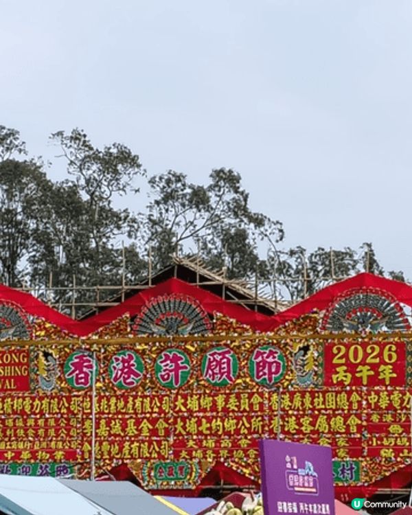 農曆新年去林村打卡，拋宝碟，許願樹，，非常有新年氣氛#Chi...