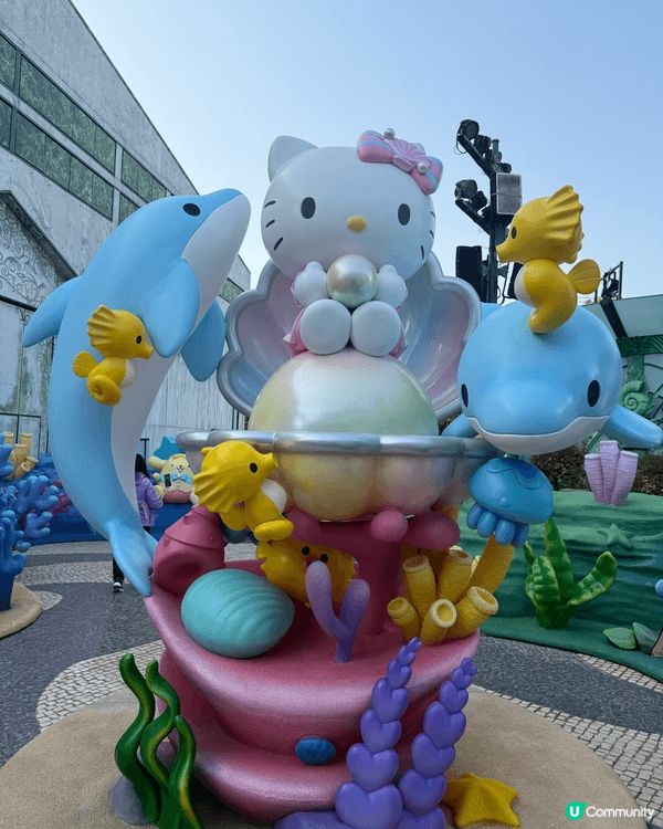 我非常喜歡海洋公園「蔚藍海洋之旅」中這三張 Sanrio c...