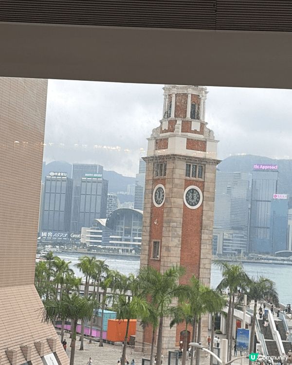 山頂纜車中環摩天輪北角維港匯萃酒店海旁公園，尖沙咀鐘樓
