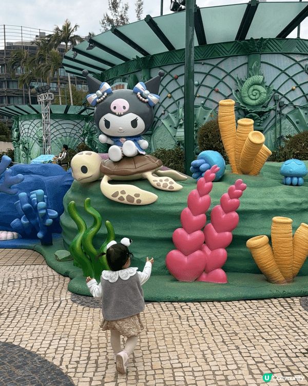 我超鐘意海洋公園嘅Sanrio海洋主題打卡位，場景佈置超用心...