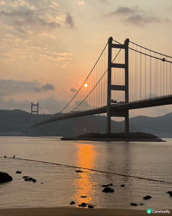 馬灣東灣泳灘任何天氣風景都很好