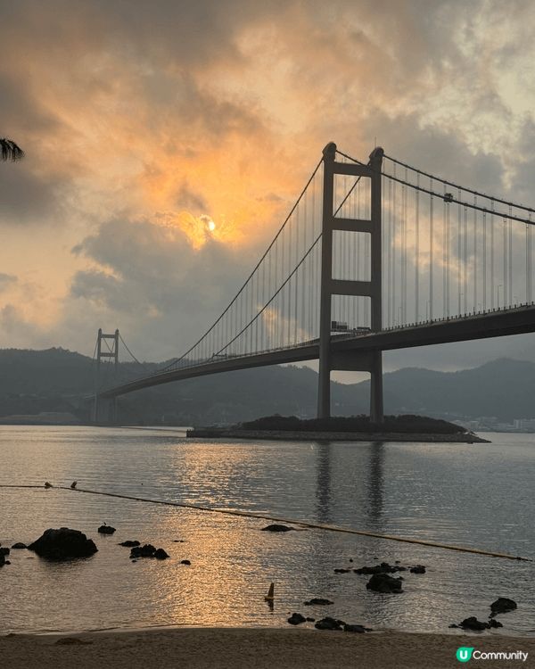馬灣東灣泳灘任何天氣風景都很好