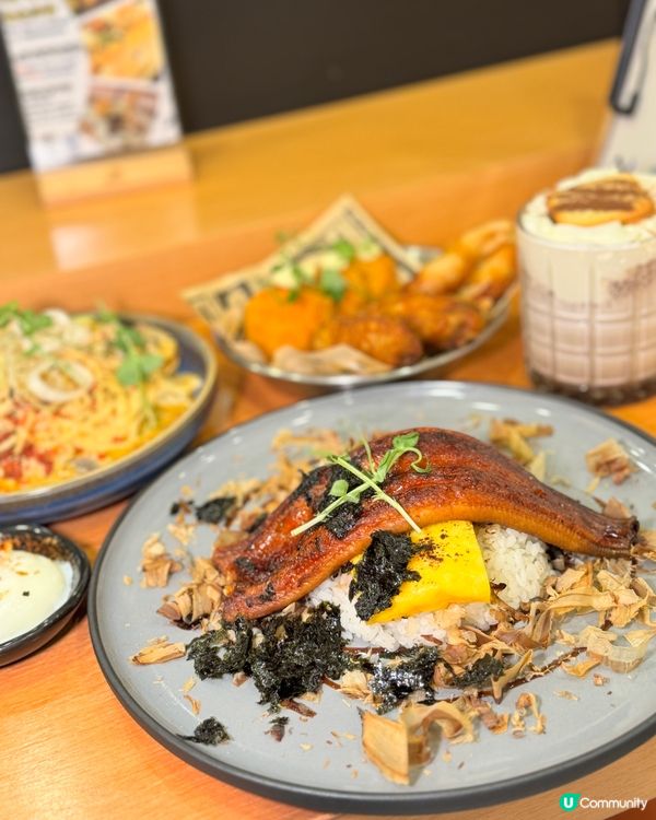 原條燒鰻魚超吸晴👀$28任食甜品Cafe
