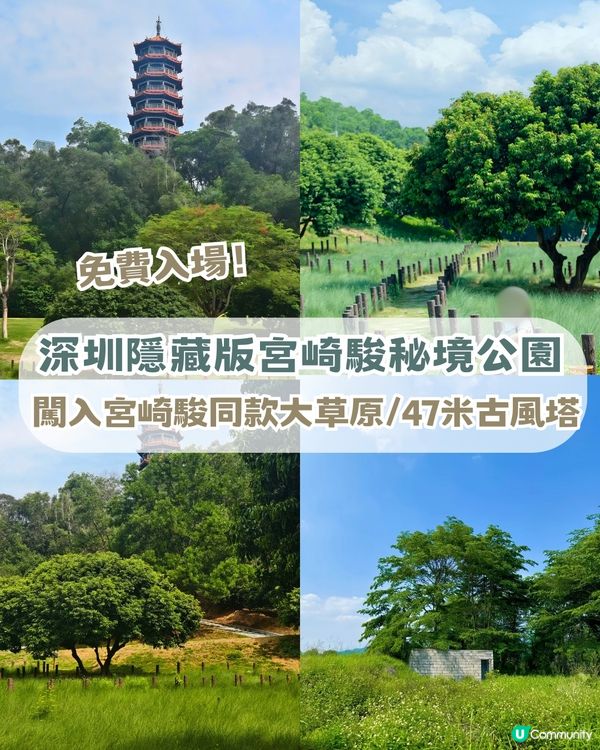 深圳隱藏版「宮崎駿秘境」! 闖入漫畫草地場＋古風古塔！