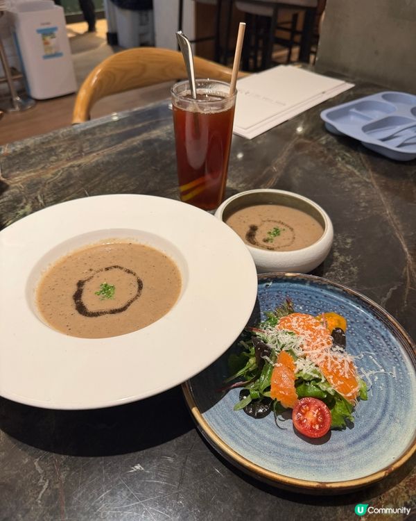 尖沙嘴高CP值 lunch 百幾包湯、主菜、飲品、甜品
