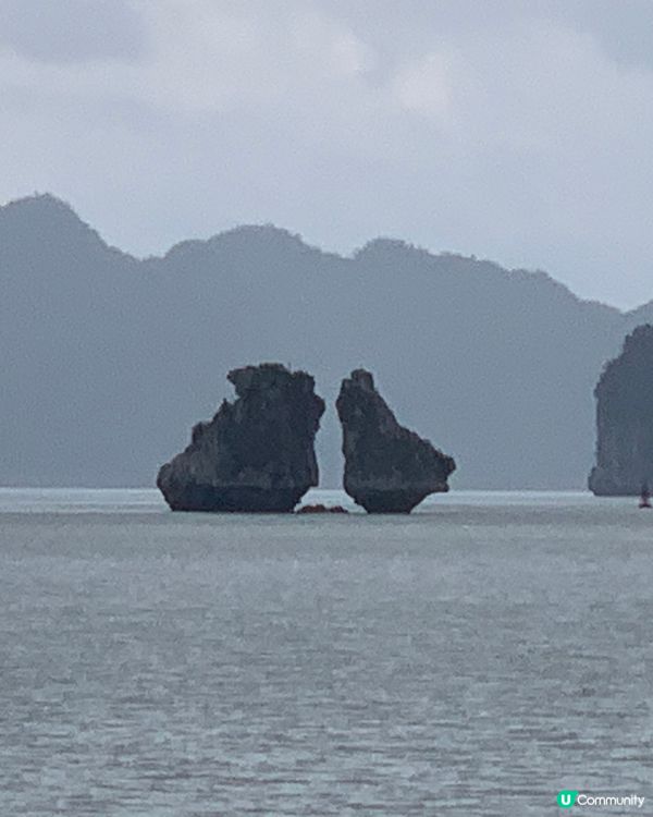 海上漫遊下龍灣！🏞️ 遠眺鬥雞石！👫
