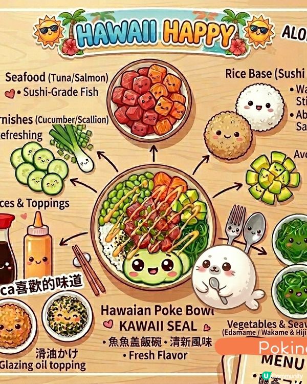 poke bowl freedom🍚 - poking