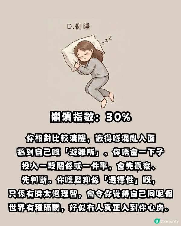 你以為自己撐得住？4 種睡姿睇穿你潛意識嘅「求救訊號」。「呢類人」真係要即刻休息...