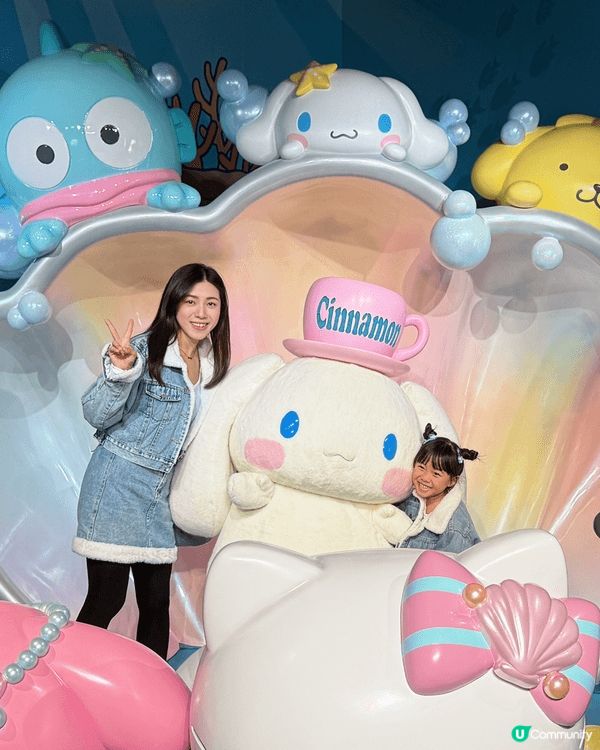 早前同女兒一齊去海洋公園搵Sanrio角色啊，女兒最鍾意玉桂...