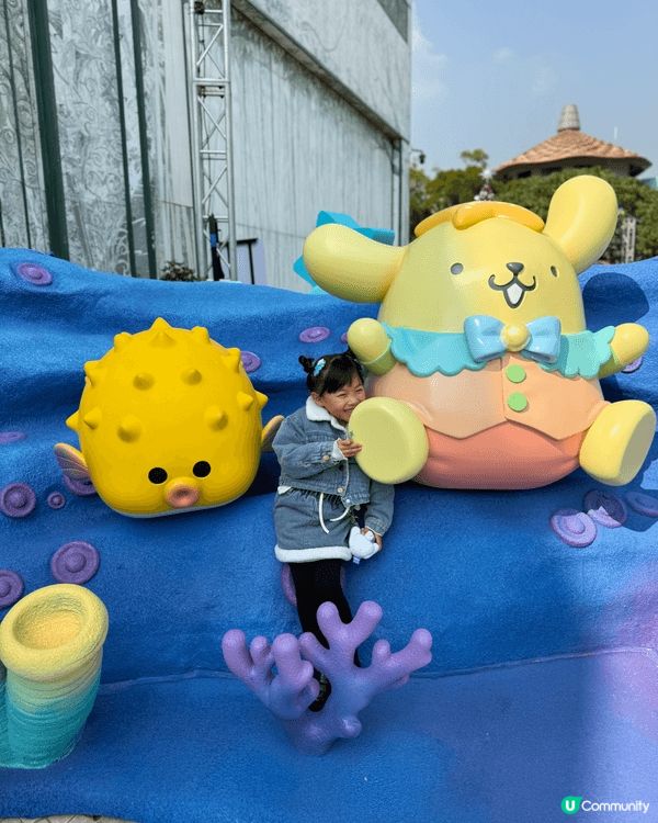 早前同女兒一齊去海洋公園搵Sanrio角色啊，女兒最鍾意玉桂...