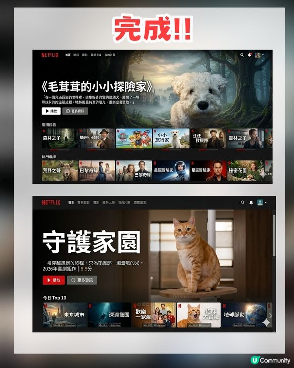 【AI教學】免費製作寵物Netflix首頁！簡單3步即可生成！附AI指令