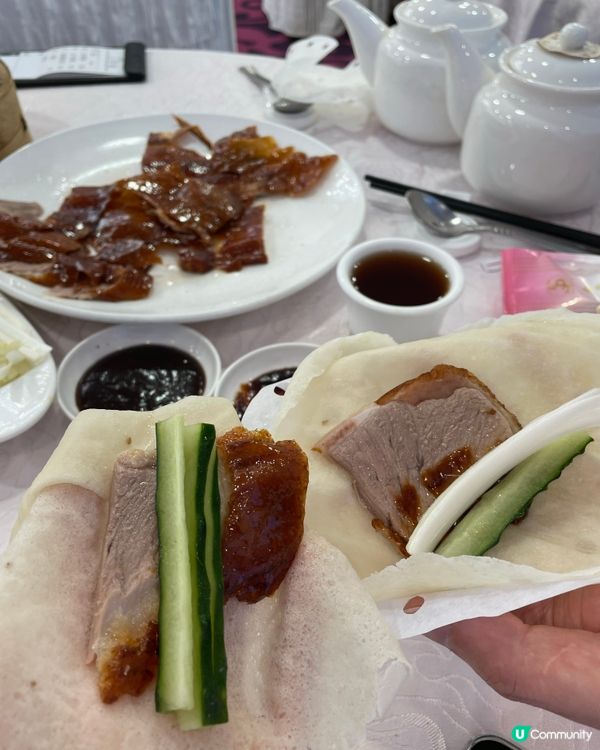 驚艷的 片皮鴨二食