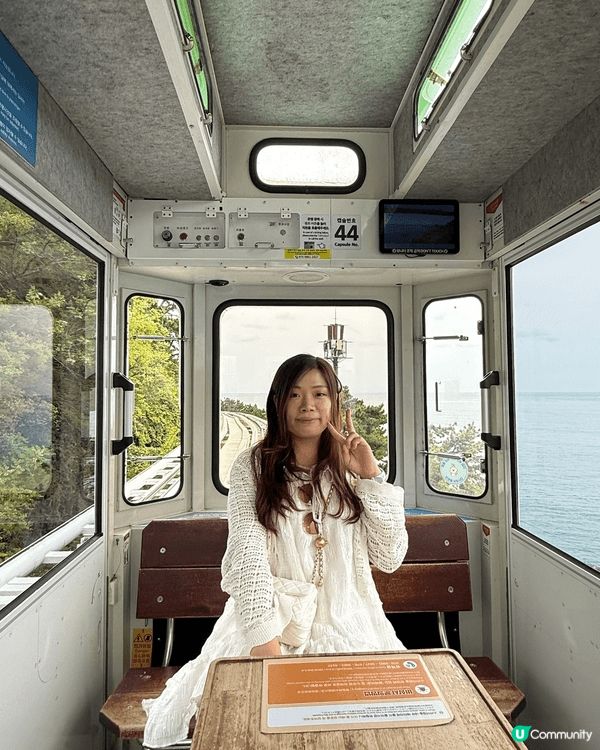 釜山嘅膠囊列車🚂超級可愛風景又靚！可以見到海景，打卡必坐💓但...
