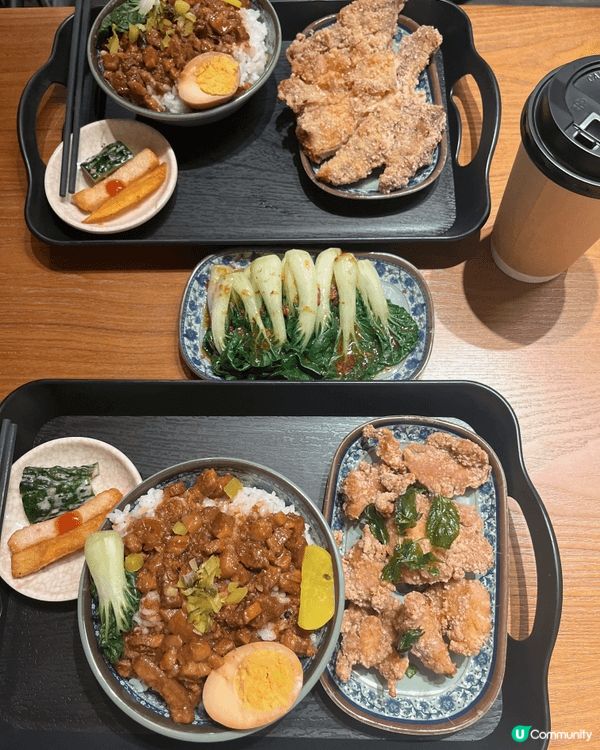 這是一份非常經典、標準的台灣料理套餐！這種組合在台灣被稱為「...