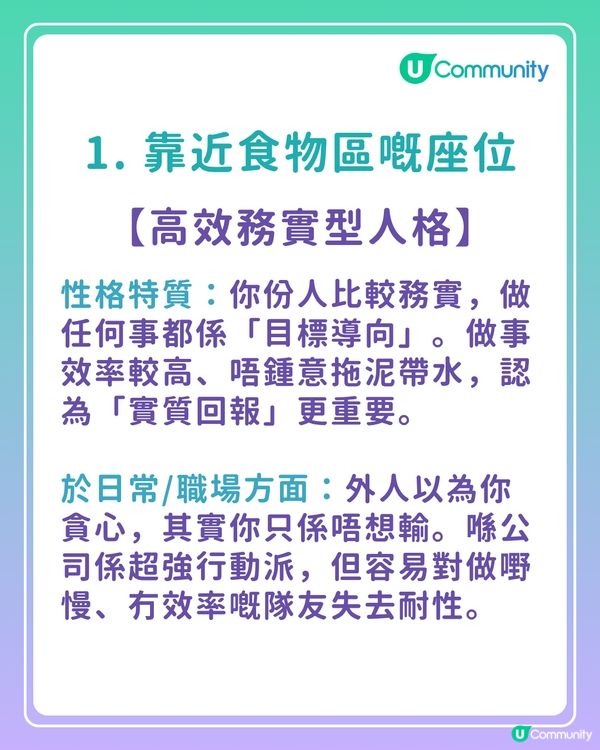 【Buffet座位心理測驗】去食自助餐揀位可以測出5種座位人格？即睇詳細結果：你喺日常/職場係咩擔當？