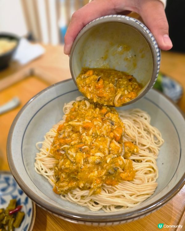 🦀深圳蟹黃麵天花板，配黑公露極致奢華享受

#chi