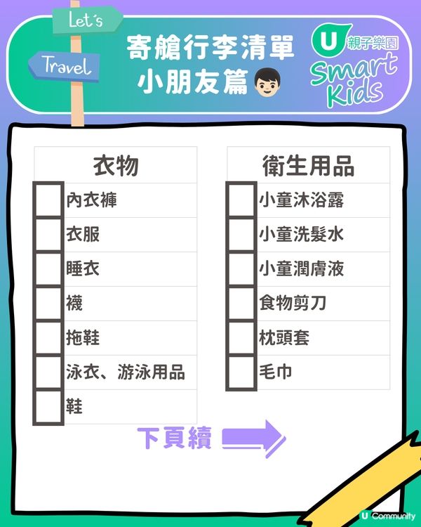 👨‍👩‍👧‍👦🎒 一家大細出遊必備！親子遊執行李CheckList📝