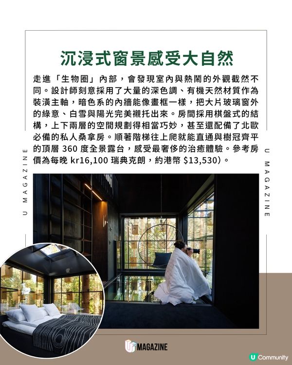 住進350個鳥巢包圍的「極光生物圈」                                                     