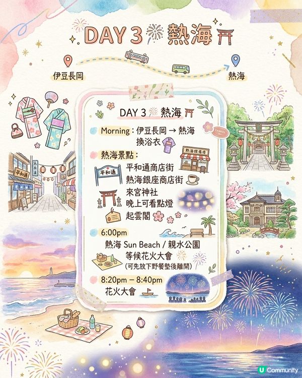 東京近郊5日攻略【熱海花火·伊豆·鎌倉】攻略 🎆🌸