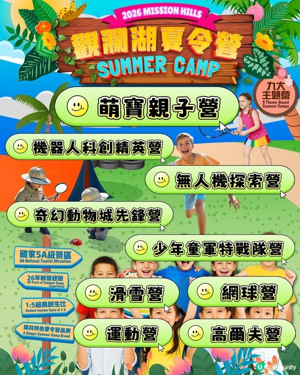 觀瀾湖夏令營｜港爸港媽必睇！5A 景區入營，玩住學足整個暑假
